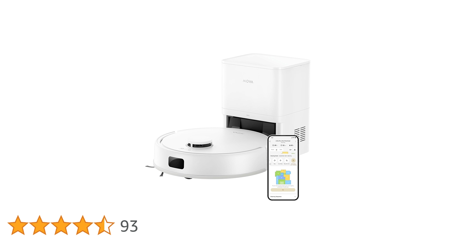 Amazon | MOVA E20 Plus ロボット掃除機 コンパクト 水拭き対応